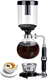 LLLLKKKK Kaffeebereiter / Siphon (Siphon), japanischer Stil, Kaffeebereiter, Teesiefon, Kanne, Vakuumkaffeemaschine, Glasfilter, 3 Tassen, 5 Cup