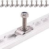 10 Stück 30 mm V2A Edelstahl Schraubfitting Airlineschiene Fitting Zurrschienen Endbeschlag Endfitting Endbeschläg