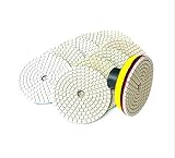 XIAOYUW 10 + 1 PC-3' / 80mm Diamant Flexible Naß Polierscheibe + Halter for Marmor Stein Keramik Granit-Fliese Betonschleifen (Farbe : M14 Backing pad)