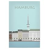 artboxONE Poster 45x30 cm Hamburg Städte/Hamburg Hamburg 5' - Bild Hamburg Hamburg H