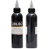 DLD Profi Tattoofarbe - zum Auskleiden und Schattieren von neuestem Tribal Liner Shader Pigment Superschwarz 120 ml hochwertigem Permanent Make-up