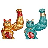 TISHITA 2pcs Große Katzenskulpturen, Die Riesige Armkatze Feng Shui Katze für Haustür Wink
