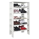 RICOO Schuh-Regal (WM041-EP) 105 x 60 x 32 cm Holz-Regal Eiche Picard Stand-Regal Schuh-Schrank Bücher-Regal Organizer Bücher-Schrank Wohn-Z