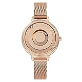 EUTOUR Damen Analog Schweizer Quarz Uhr Magnetische Minimalist Armbanduhr mit Edelstahl Mesh Armband 36
