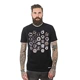 Copa Herren Hexagon Stadion T-Shirt Rundhals T-Shirt M Schw