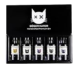 Böser Kater Gin Tasting-Set | Hochwertige Geschenkbox | 5x 100ml Gin | Gin-Tasting für bis zu 5