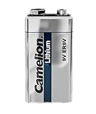 Camelion 19100122 - 9V Block Lithium Batterie ER9V, Kapazität 1200 mAh, für medizinische Geräte, Alarmanlagen und elektrische Kontrollsy