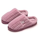 Hausschuhe Damen Wärme Winterschuhe Bequem Plüsch Pantoffeln rutschfeste Kuschelig Flauschig Slippers Filzpantoffeln Memory Foam Puschen Unisex Schuhe Indoor H