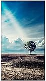 XYYCZ Leinwand KunstwerkModerne Fotografie Landschaft Baum Meer Wüste   Murale für Wohnzimmer Dekor Poster50x100cm ohne R