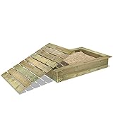 WICKEY Sandkasten Holz Sandkiste King Kong 120x165 cm mit Deck