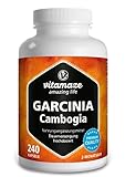 Garcinia Cambogia hochdosiert + Cholin für den Stoffwechsel, Garcinia Extrakt mit 60 % HCA aus Malabar-Tamarine, 240 Kapseln für 2 Monate, Nahrungsergänzung ohne Zusätze, Made in Germany