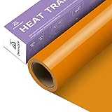 Zwanzer Plotterfolie Textil,30.5cm× 3.66m Flexfolie für Cricut und Silhouette Cameo,Verwendet in DIY-T-Shirt-Kleidung und Anderen Stoffen (Orange Rot)