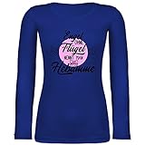 Shirtracer Beruf und Job Geschenke - Engel ohne Flügel nennt Man Hebamme - rosa/schwarz - XXL - Blau - Geschenk - BCTW071 - Langarmshirt D