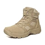 Herren Taktische Stiefel, Atmungsaktive Verschleißfeste Wasserdicht Military Stiefel Tactical Arbeit Stiefel Wanderstiefel Trekkingstiefel für Outdoor Camping Wandern Bergsteigen Wüsten O