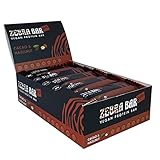 Zebra Bar Pro Cacao & Hazelnut | Veganer Proteinriegel | Ohne Zuckerzusatz | Laktosefrei | 15 x 40 G