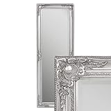 LEBENSwohnART Wandspiegel LEANDOS 140x50cm Silber-Antik barock Design Spiegel pompös F