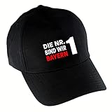 VIMAVERTRIEB® Baseballcap Bayern Druck:rot/weiß - Cap Kappi Kappe Mütze Fußball Fanartikel Fanshop - schw