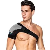 Schulterbandage Verstellbare Schulter Unterstützung Bandage mit Druckpolster für Männer/Frauen - Schulter-Schmerzlinderung, ausgekugeltes Wechselgelenk, Labrumriss, Bursitis, Neopren Schulterw