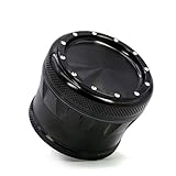 Kräutermühle, konkave Gruben aus Aluminiumlegierung Design Grinder für trockene Kräuter und Tabak Tragbare 4-Lagen-Mühlen, 69 mm (2,7 Zoll) (Farbe: Schwarz)