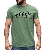 Muay Thai Evolution T-Shirt Mixed Martial Arts Geschenk Herren MMA Gym Training Top Gr. XL, armee-grü