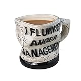 Tasse mit Aufschrift 'Anger Twisted Mug to Express Anger I Flunked Anger Management', verdrehte Kaffeetasse, Geschenkidee, für flunkigen F