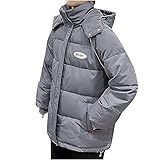 Masrin Daunen Baumwolljacke Damen Winterjacke Verdickte Steppjacke Mittellange Pufferjacke Übergangsjacke mit Kapuze Regenmantel Übergangsmantel Soft Shell Jacke W