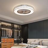 CFSNCM LED Deckenventilator Mit Leichter App Und Fernbedienung For Schlafzimmer Windgeschwindigkeit Einstellbare Unendlich Dimmende Lamp