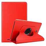 Cadorabo Tablet Hülle für Samsung Galaxy Tab A 2016 (10,1' Zoll) SM-T585N / T580N in MOHN ROT – Book Style Schutzhülle OHNE Auto Wake Up mit Standfunktion und Gummiband V