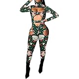 Jumpsuit Damen Sexy Schlank Strampler Schlafanzug Einteiler Onesie Pyjama Baumwolle Langarm Funktionale Geknöpfte Klappe Beiläufig Erwachsene Frauen Overall Nachtwäsche Hausanzug