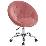 Duhome Schicker Rollhocker/Arbeitshocker/Bürostuhl Farbwahl - Hocker Drehstuhl TYP 509B, Farbe:Pink, Material:S