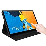 Xshion Portable PC Touchscreen Monitor 8.9 Zoll mit Fernbedienung, Full HD HDMI, 1920 x 1080 IPS PC Bildschirm Gaming,Travel USB C Monitor für Laptop/PC/Mobilephone, Xbox One Switch PS3/PS4