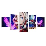 5 Stück Harley Quinn Bild Poster Wand Kunst Druck Rahmen -style1