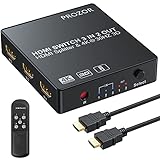 HDMI Umschalter PROZOR 3 In 2 Out HDMI Automatischer Switcher Unterstützung 4K 3D HDMI 1.4 mit IR Fernbedienung für HDTV Monitor DVD Player PC Projektor Sky PS3 PS4