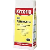 Füllspachtel 1 kg zum Füllen, Glätten, Spachteln, Dübeln und Modellieren, Gipskarton- und Trockenbausystemen, Beton, Putze, Mauerwerk, auch für Stuckarbeiten. Für innen, mit hohem Weißg