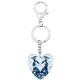 GPZEDCDB Schlüsselanhänger Schlüsselring Acryl Hert Pfau Schlüsselanhänger Große Vogel Tier Keyring Für Frauen Mädchen Neuheit Geschenke Tasche Brieftasche Zubehö
