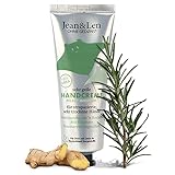 Jean & Len Sehr geile Handcreme Rosemary & Ginger | Made in Germany | Vegane Urea-Handcreme für sehr trockene Hände | Hautschonende, beruhigende Handcreme schnell einziehend | 75 ml Handb