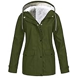 Lomelomme Regenjacke Damen Wasserdicht Atmungsaktiv mit Kapuze Leichte Große Größen Sport Regenparka Sonnenschutz Winddicht Regenmantel Jacken M