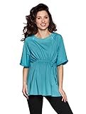 Be Mama - Maternity & Baby wear Damenshirt Tshirt aus Baumwolle, Umstandsmode, Modell: Cosima, blau, SM