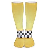 ZVEZVI Crew Socken Herren Damen Sport Socken 40cm, Quadrat Taxi Rahmen Business Finance Yellows Clip Art Herren Lustige Crew Socken Crazy Neuheit Spaß Socken für Männer Frauen 15.7