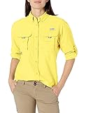 Columbia Women's Bahama Long Sleeve Shirt, X-Small, Buttercup