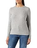 Tommy Hilfiger Damen Regular Viscose Rib C-nk Top Ls T-Shirt, Light Grey Heather, XXS