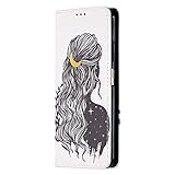 Miagon Brieftasche Hülle für iPhone 13 Pro Max,Kreativ Gemalt Handytasche Case PU Leder Geldbörse mit Kartenfach Wallet Cover Klapphülle,M