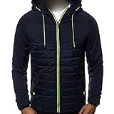 BAIXIAOCHI Herren Herbst/Winter Hoodie V-Ausschnitt Langarm ReißVerschluss Streifen Sport Slim Fit Cardigan Sw