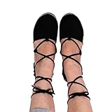 LLDG Espadrilles Damen Kreuzriemen flache Halbschuhe Bequeme Freizeitschuhe Runder Zehe Elegante Plattform Sommerschuhe Trachtenschuhe Flacher Mund Bootsschuhe mode Seg