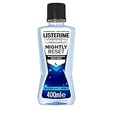 Listerine Advanced Nightly Reset milder Geschmack (400 ml), Mundspülung zur Reminalisierung des Zahnschmelzes, bekämpft über Nacht die Spuren des Tages und reinigt tiefenwirk