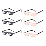 HENGBIRD Mosaik Brille 6 Set, Party Sonnenbrille Geeignet für alle Arten von Urlaubspartys, Lustige Sonnenbrille, die sowohl von Erwachsenen als auch von Kindern verwendet Werden k