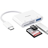 USB C Kartenleser, iHoryson 3 in 1 USB C Card Reader Adapter mit SD/TF Kartenleser und USB 3.0 Port für MacBook Pro 2017/2019, iPad Pro, iMac 2017, Lenovo Yoga, DELL, Samsung, Huawei, Chromebook, LG