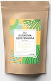 Bio Kurkuma Gerstengras Pulver (Goldene Milch Haare) - 500 Gramm - Alternative zu Bio Gerstengras Kurkuma Kapseln - Perfekte als Superfood Smoothie Pulver oder Gerstengras H