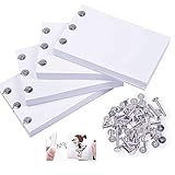 Larcenciel Blanko Daumenkinos Leeres Flipbook-Zeichenpapier für Light Pad，400 Blatt (800 Seiten) Skizzenpapier mit Löchern für die Animation，Skizzieren und Erstellen von Cartoons, mit 30 Schraub