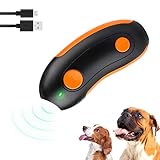 Anti-Bellen-Gerät Ultraschall Hunde Anti-barke mit Attraktivem Rotem Licht Handheld Wiederaufladbar Hundetrainingstool Anti Bellen Halsband für Hunde Schmerzfreie Hunderkontrolle Trainingsg